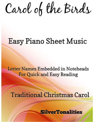 Book cover for Carol of the Birds Easy Piano Sheet Music
