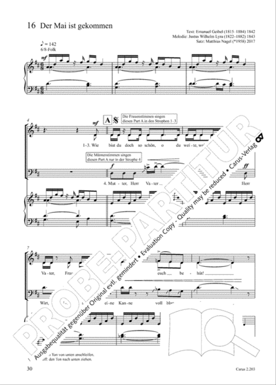 Loreley. Folk songs for choir (Loreley. Volkslieder fur Chor) Choir scores gallery preview page 37
