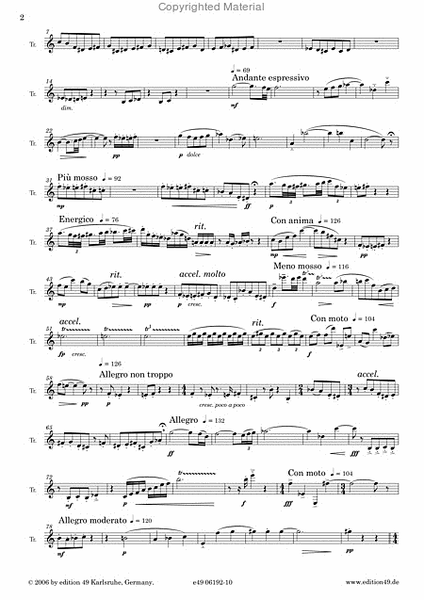 Trompetimuusika / trumpet music / Trompetenmusik, op. 126
