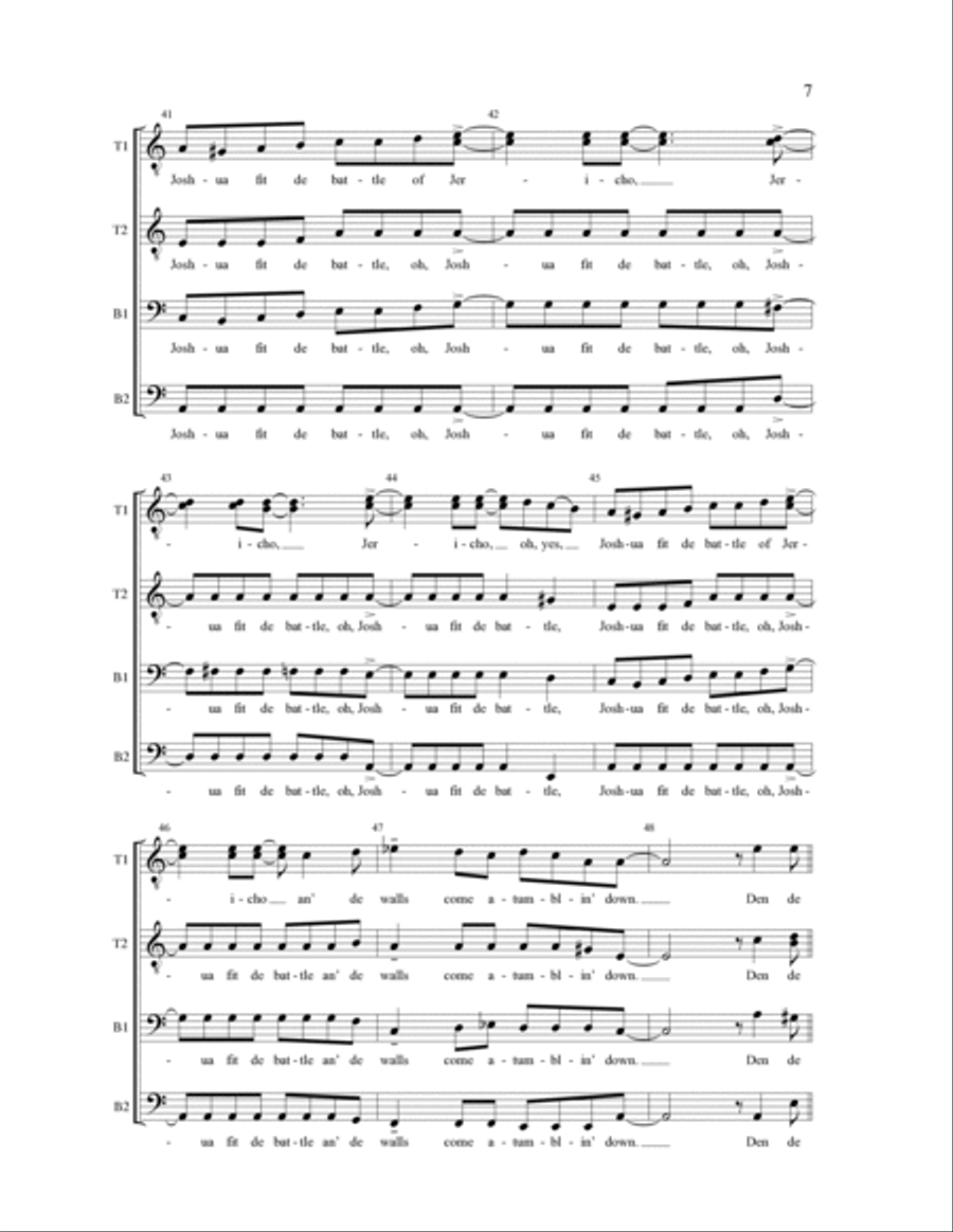 Joshua Fit The Battle Of Jericho (arr. Stacey V. Gibbs) TTBB scores gallery preview page 6