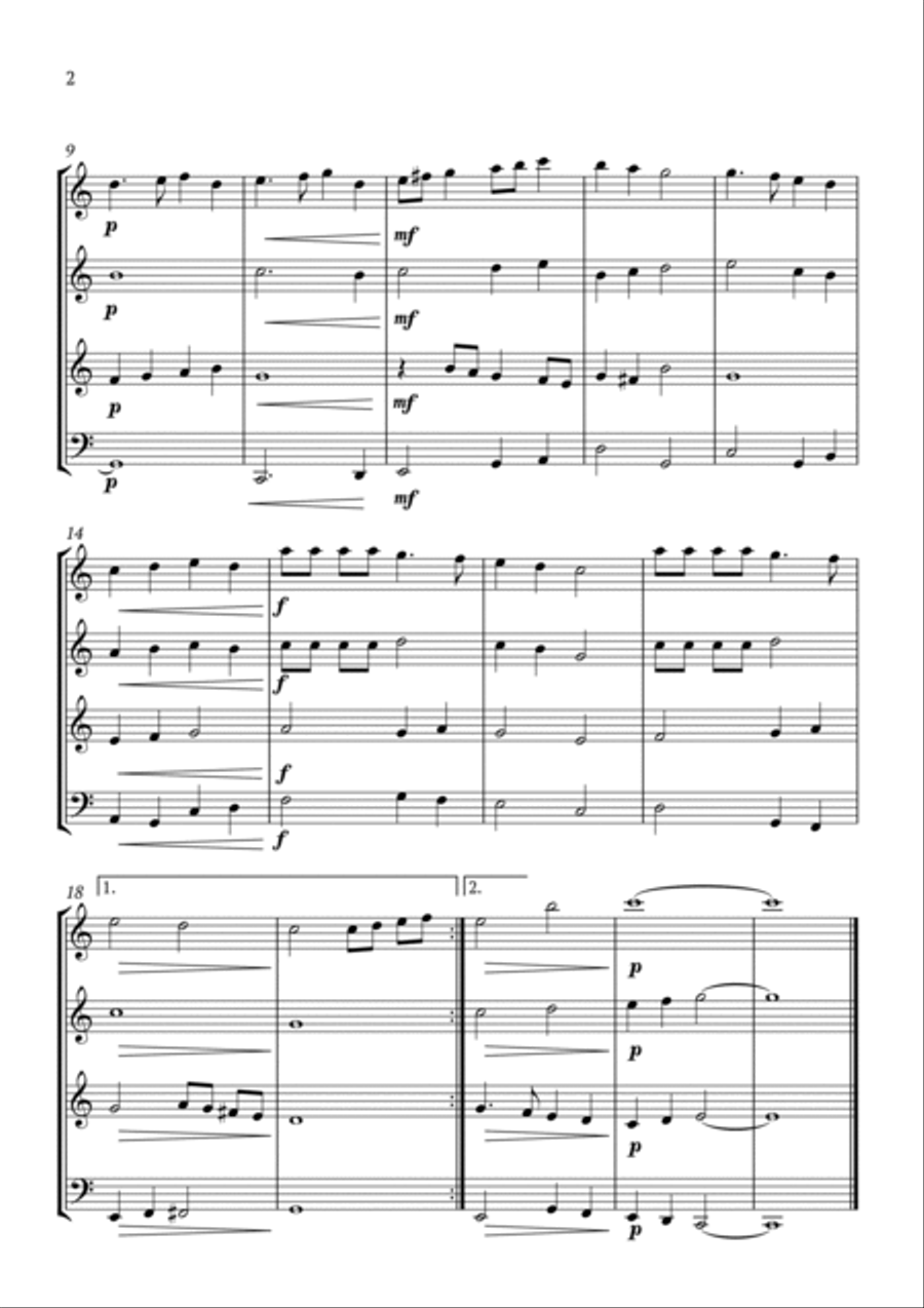 Deck the Halls Woodwind Quartet scores gallery preview page 2