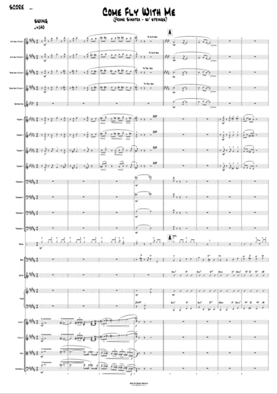 Come Fly With Me Come Fly With Me Jazz Ensemble scores gallery preview page 1