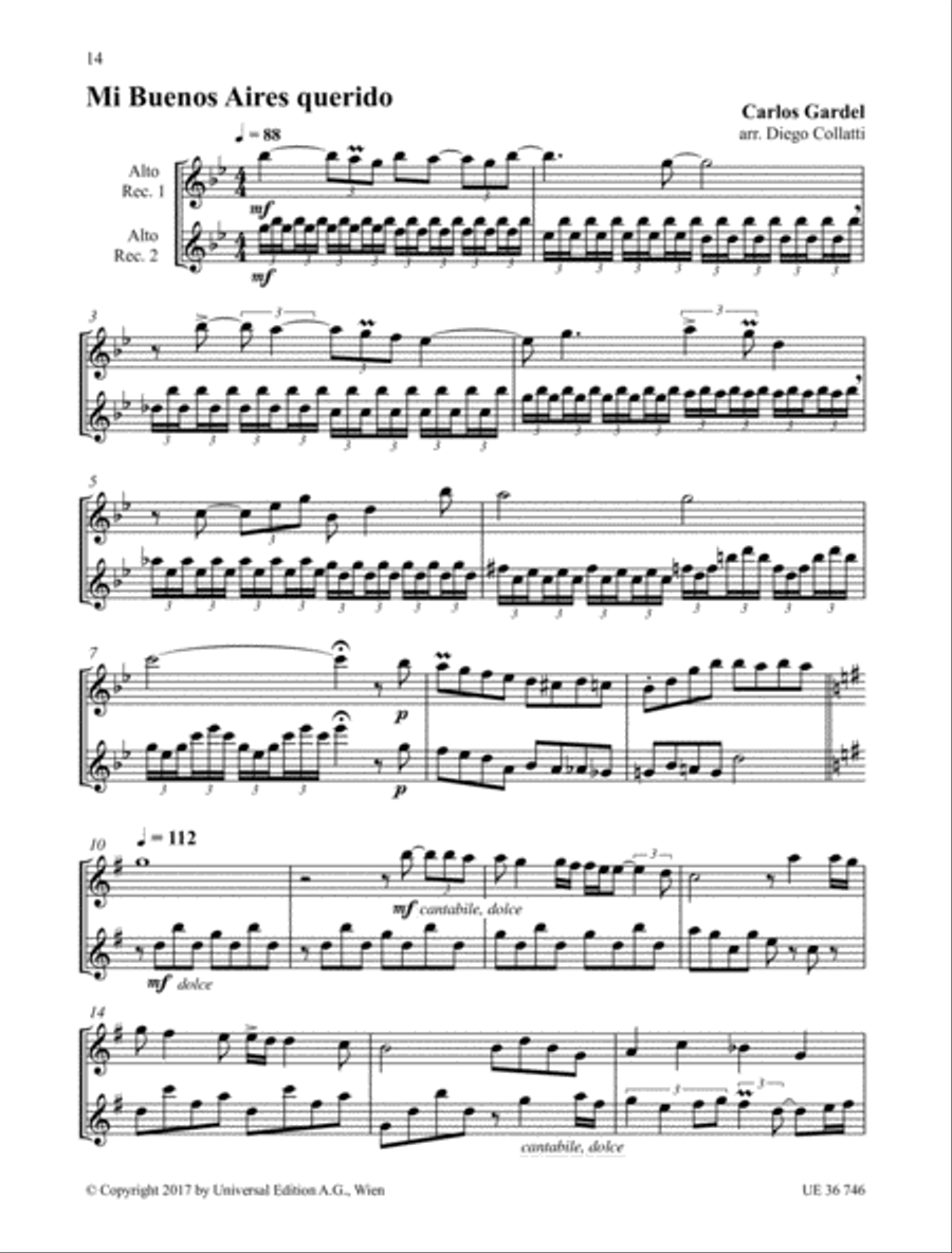 Tango Recorder Duets Woodwind Duet scores gallery preview page 5