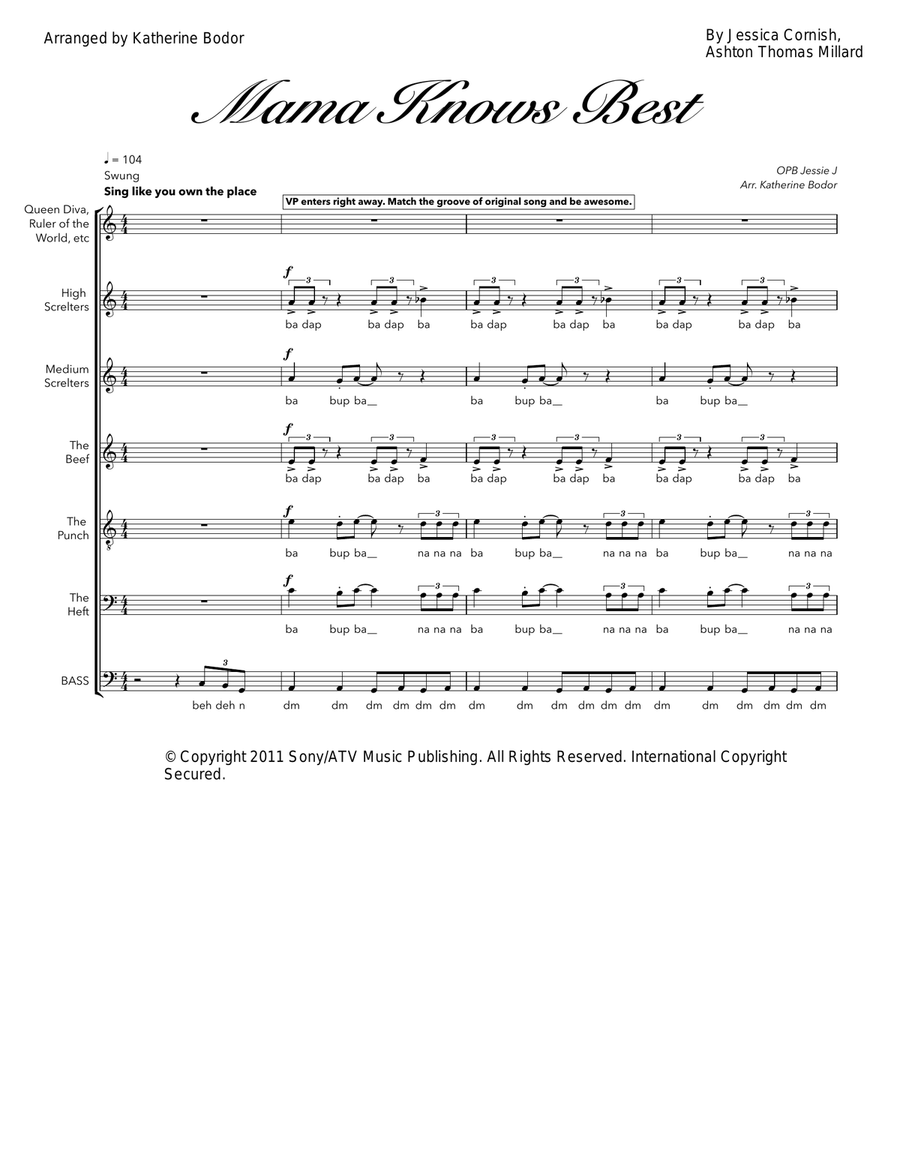 Mama Knows Best Divisi scores gallery preview page 1