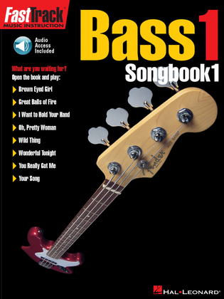 Book cover for FastTrack Bass Songbook 1 - Level 1