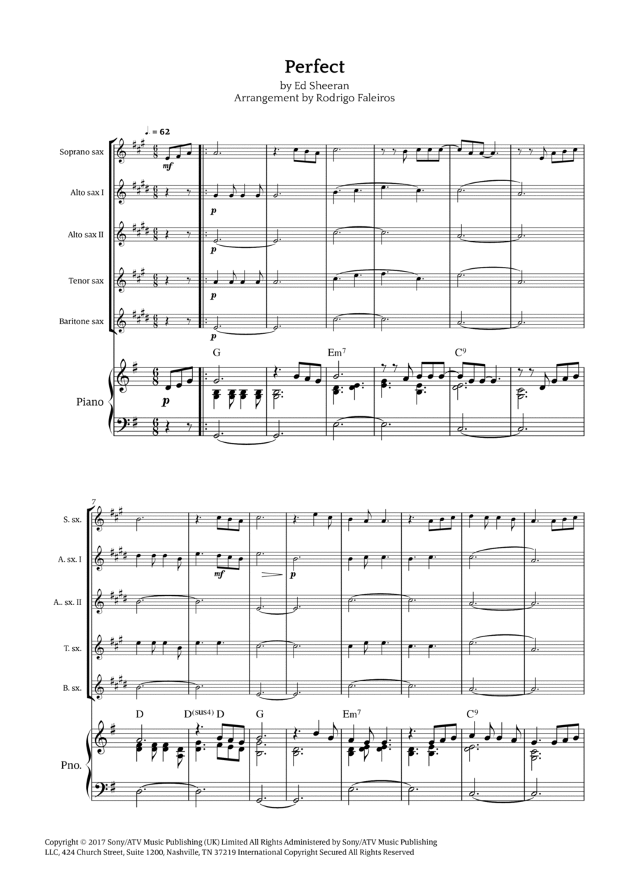 Perfect Tenor Saxophone scores gallery preview page 1
