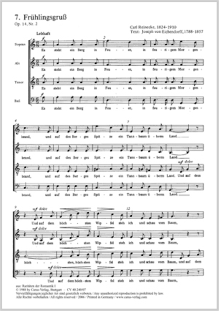 Fruhlingsgru! Fruhlingsgru! 4-Part scores gallery preview page 1
