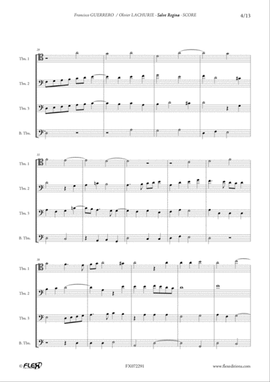 Salve Regina Salve Regina Trombone Quartet scores gallery preview page 4