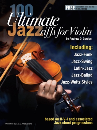 Book cover for 100 Ultimate Jazz Riffs for Violin
