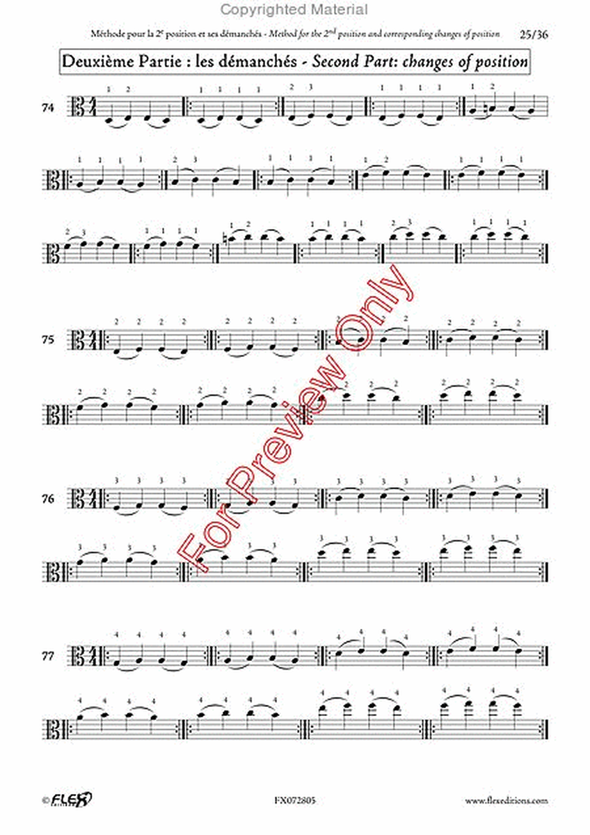 Tuition Book - Viola Method For The 2Nd Position