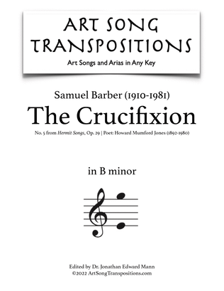 Book cover for The Crucifixion, Op. 29, No. 5