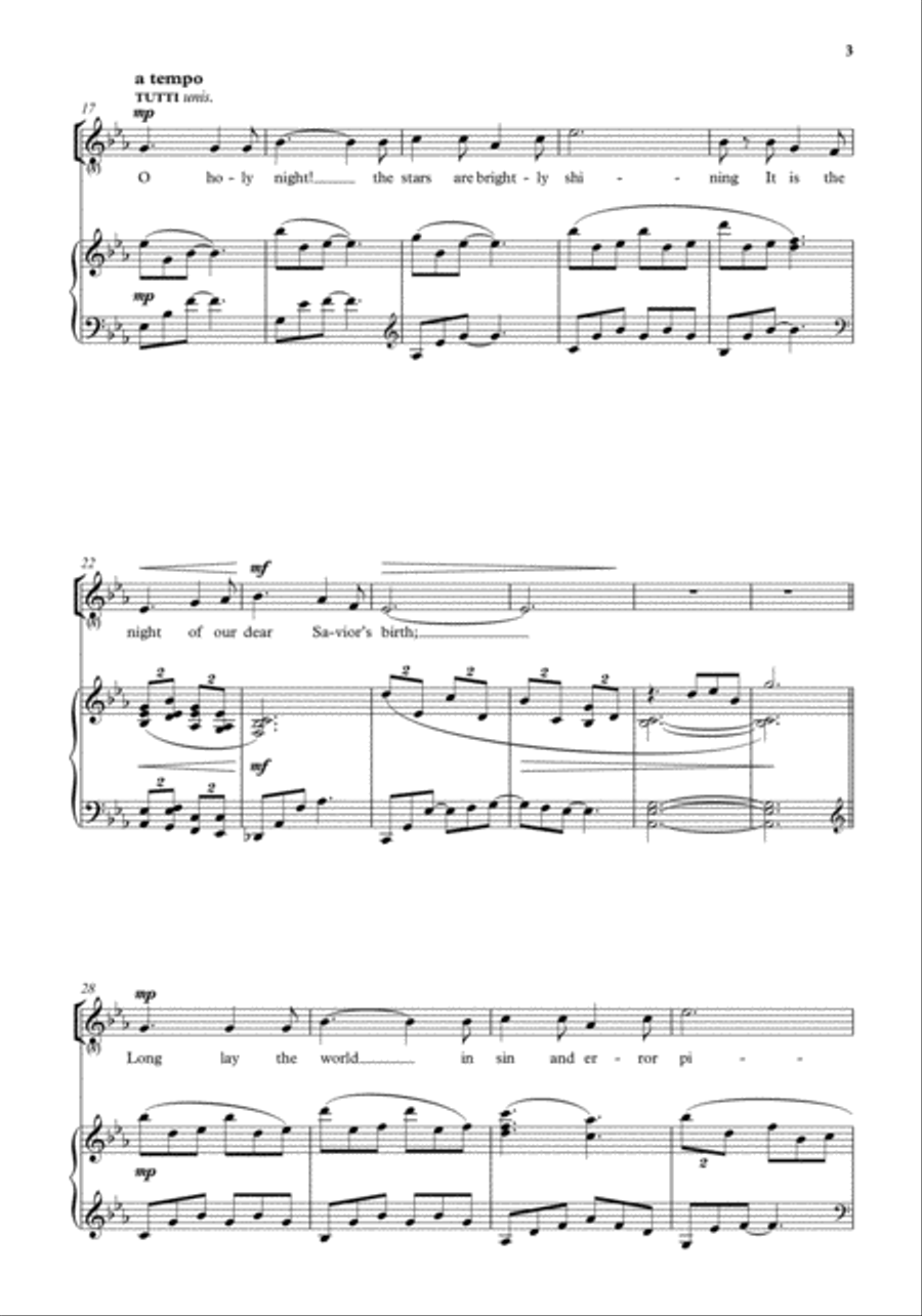 O holy night! 4-Part scores gallery preview page 3