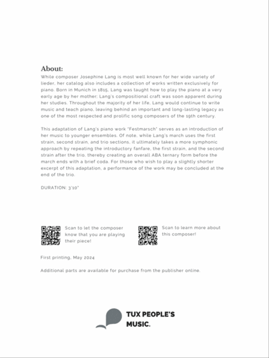 Festmarsch Festmarsch Concert Band scores gallery preview page 3