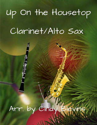 Book cover for Up On the Housetop, for Clarinet and Alto Sax