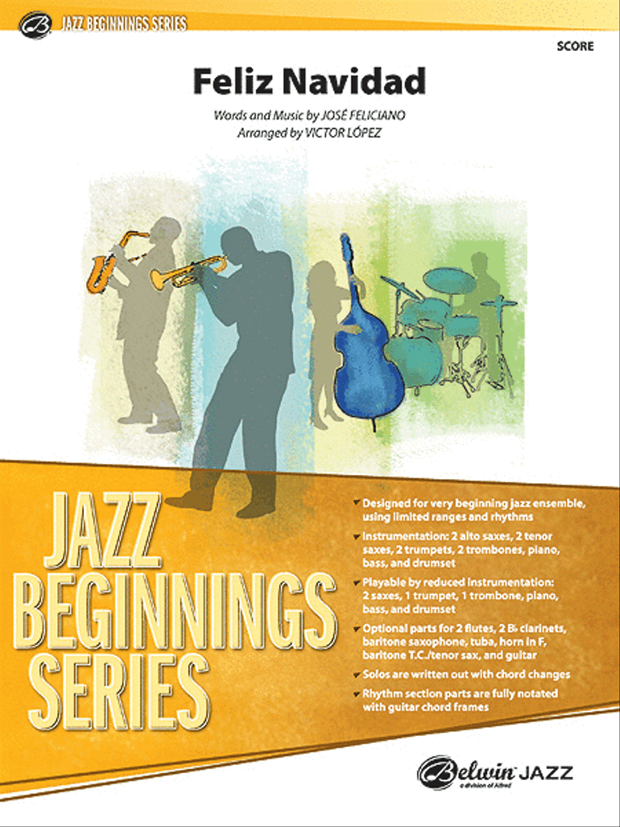 Feliz Navidad (score only) Jazz Ensemble scores gallery preview page 1