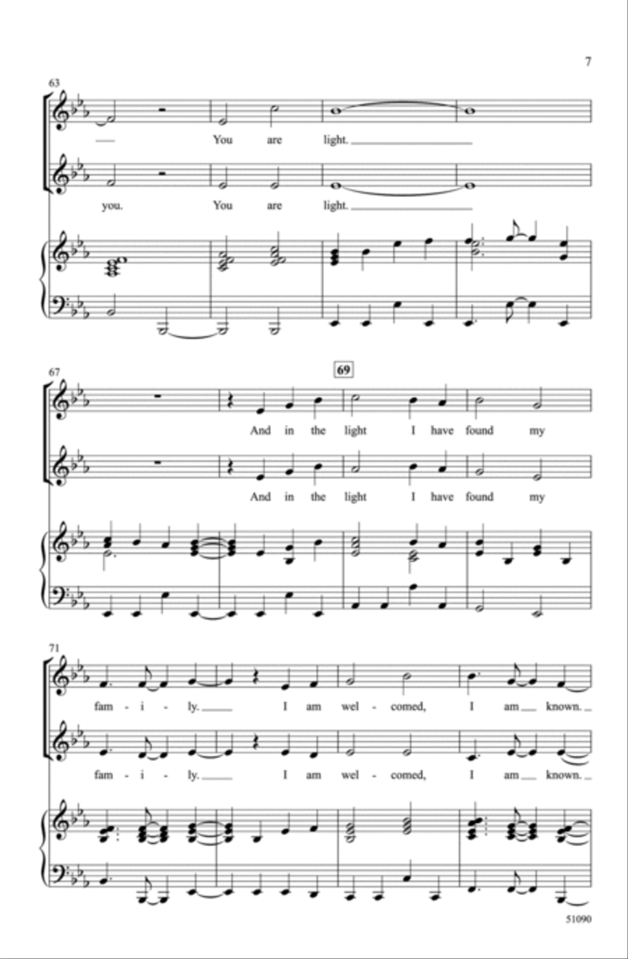 You Are Light Choir scores gallery preview page 6