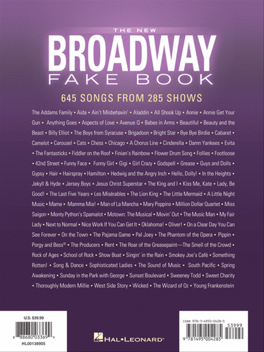 The New Broadway Fake Book Voice scores gallery preview page 16