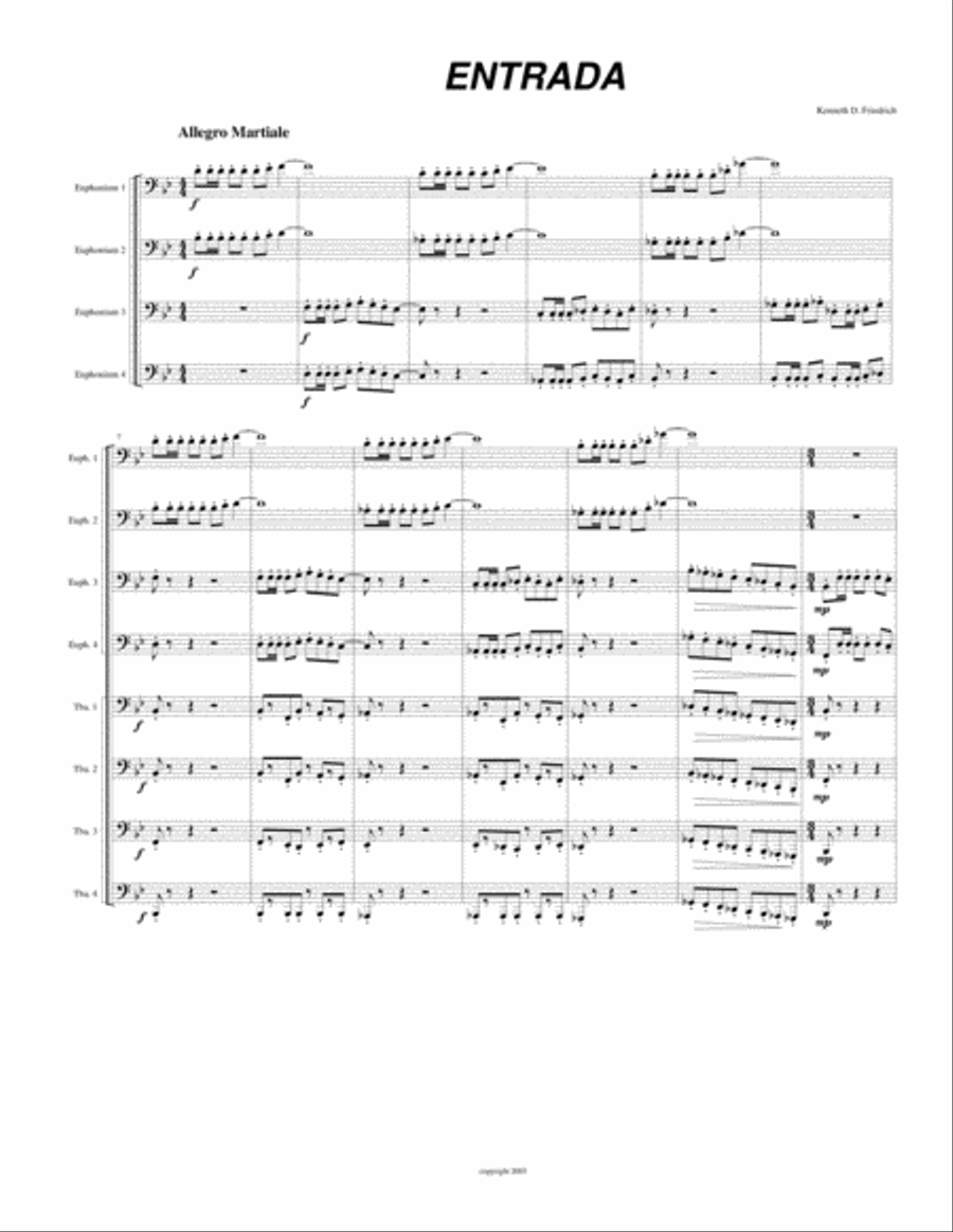 Entrada Entrada Brass Ensemble scores gallery preview page 1