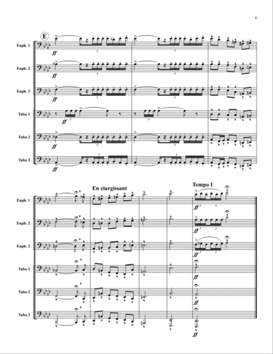Fanfare from La Peri Euphonium scores gallery preview page 5