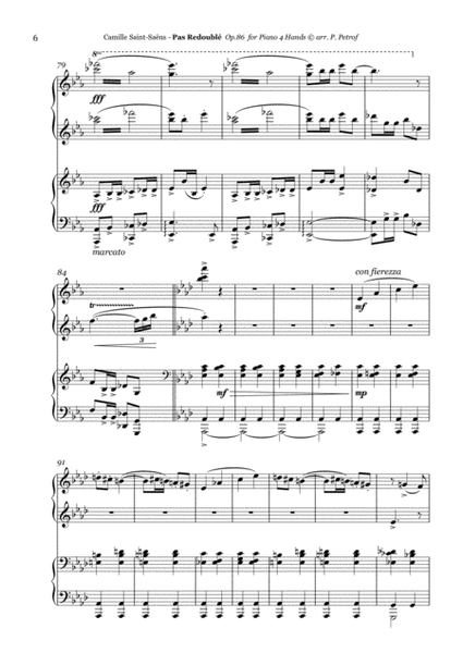 Saint-Saens - Pas Redouble Op.86 - 1 Piano 4 Hands image number null