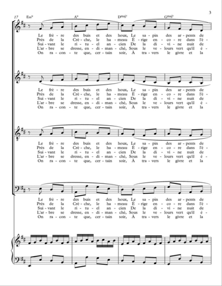 LE SAPIN DE NOËL 4-Part scores gallery preview page 3