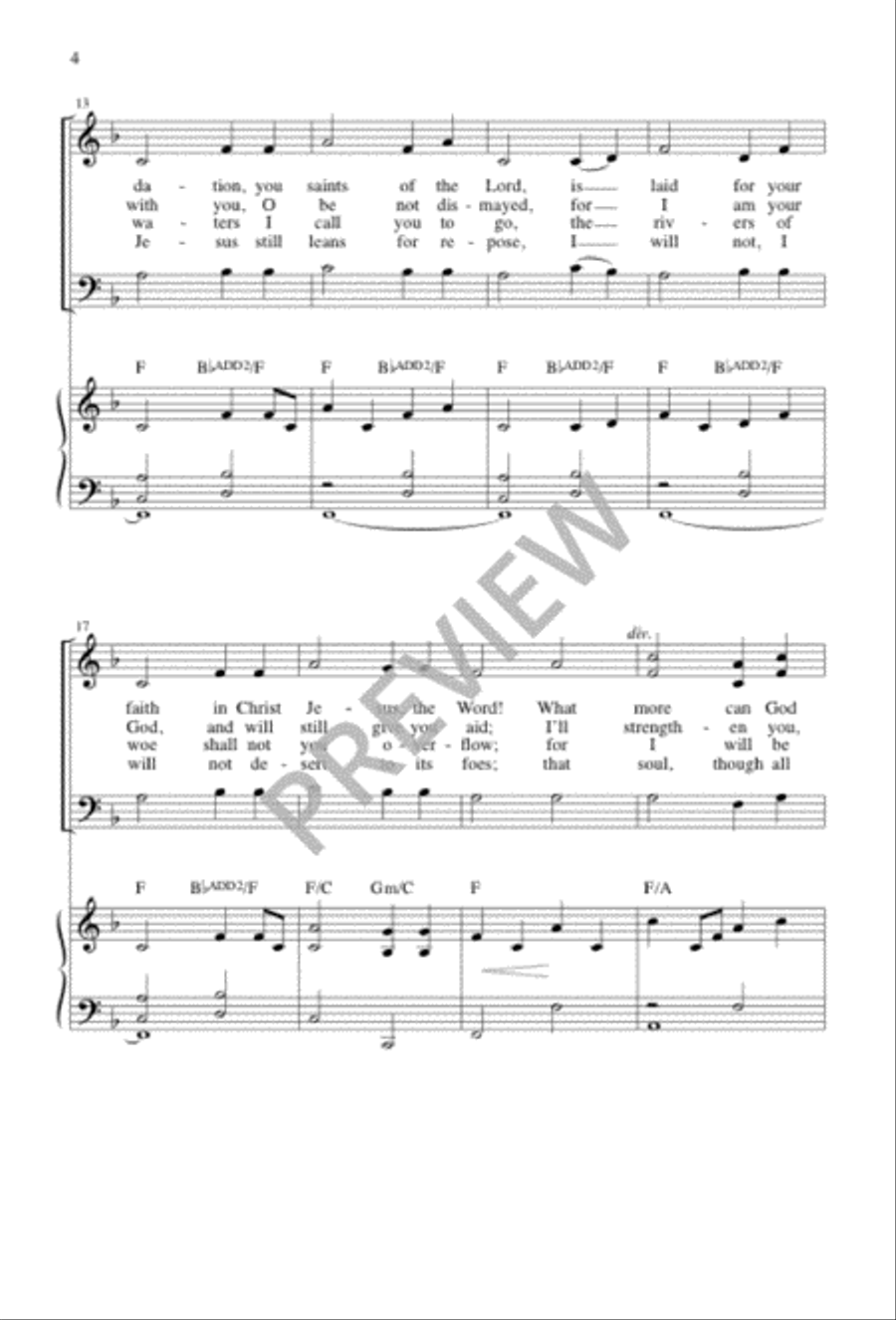 How Firm a Foundation 3-Part scores gallery preview page 5