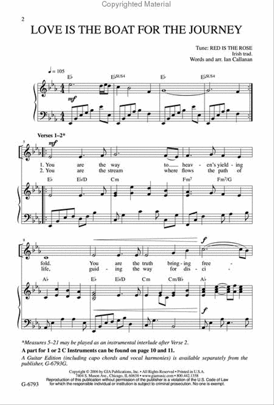 Love is the Boat for the Journey 3-Part scores gallery preview page 2