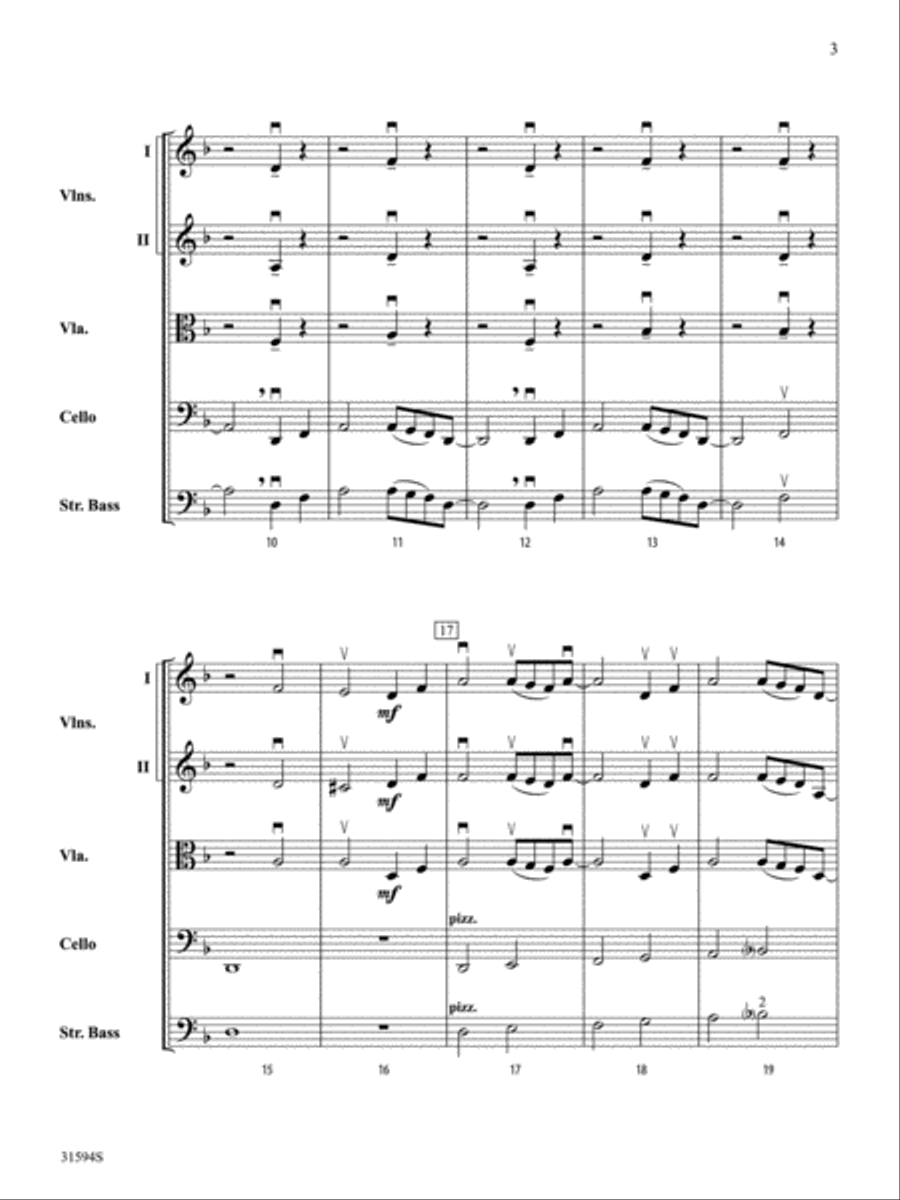 Hold On (Keep Your Hand on the Plow) String Orchestra scores gallery preview page 3
