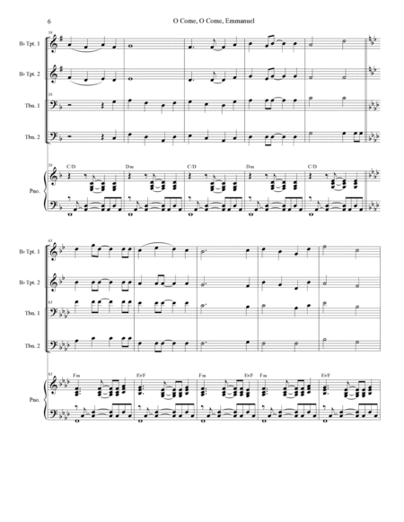 O Come, O Come, Emmanuel (Brass Quartet and Piano - Alternate Version) image number null