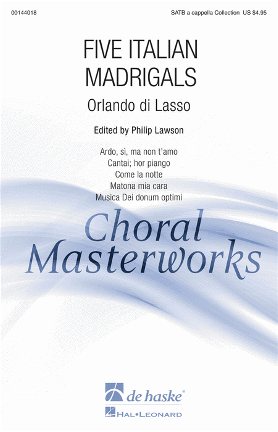 Five Italian Madrigals Five Italian Madrigals 4-Part scores gallery preview page 1