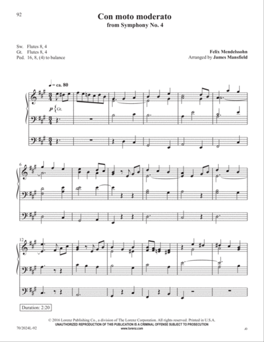 The Sacred Organ Library, Vol. 1 Organ Solo scores gallery preview page 42