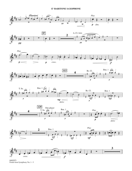 Finale from Symphony No. 1 - Eb Baritone Sax