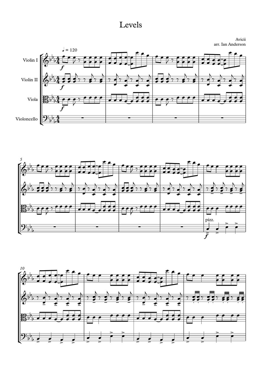 Levels String Quartet scores gallery preview page 1