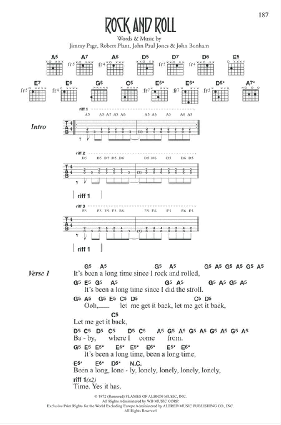 Led Zeppelin -- Complete Lyric & Chord Songbook Guitar scores gallery preview page 4