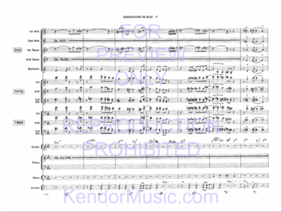 Dimensions In Blue Dimensions In Blue Jazz Ensemble scores gallery preview page 10