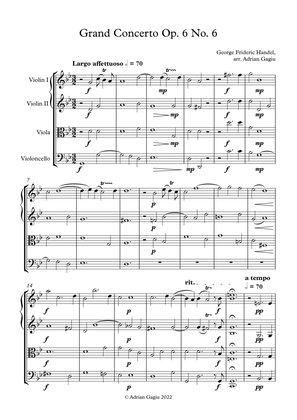 Concerto grosso in G minor op. 6 no. 6