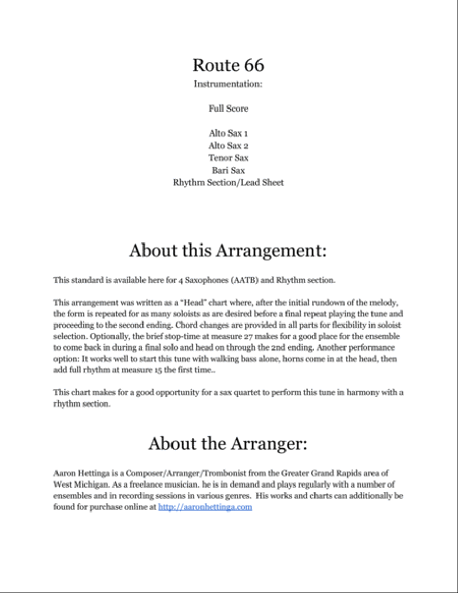 Route 66 Jazz Ensemble scores gallery preview page 2