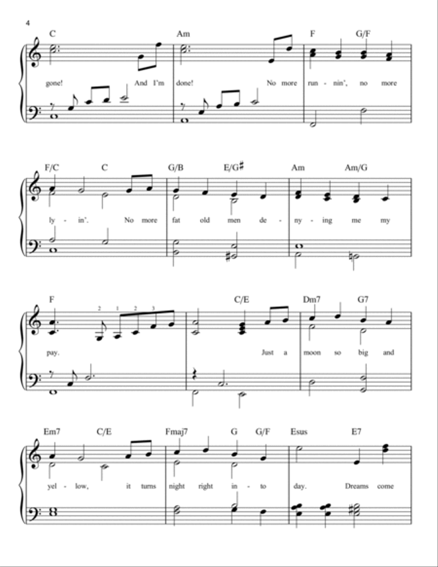Santa Fe (from Newsies) Easy Piano scores gallery preview page 4