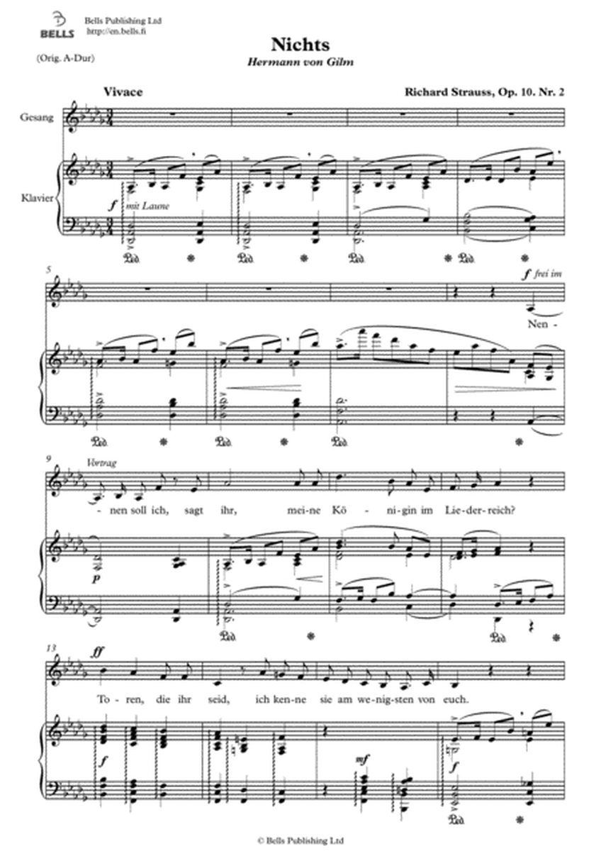 Nichts, Op. 10 No. 2 (D-flat Major)