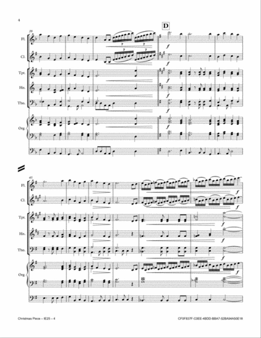 Christmas Piece Christmas Piece Small Ensemble scores gallery preview page 4