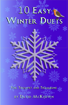 Book cover for 10 Easy Winter Duets for Trumpet and Trombone