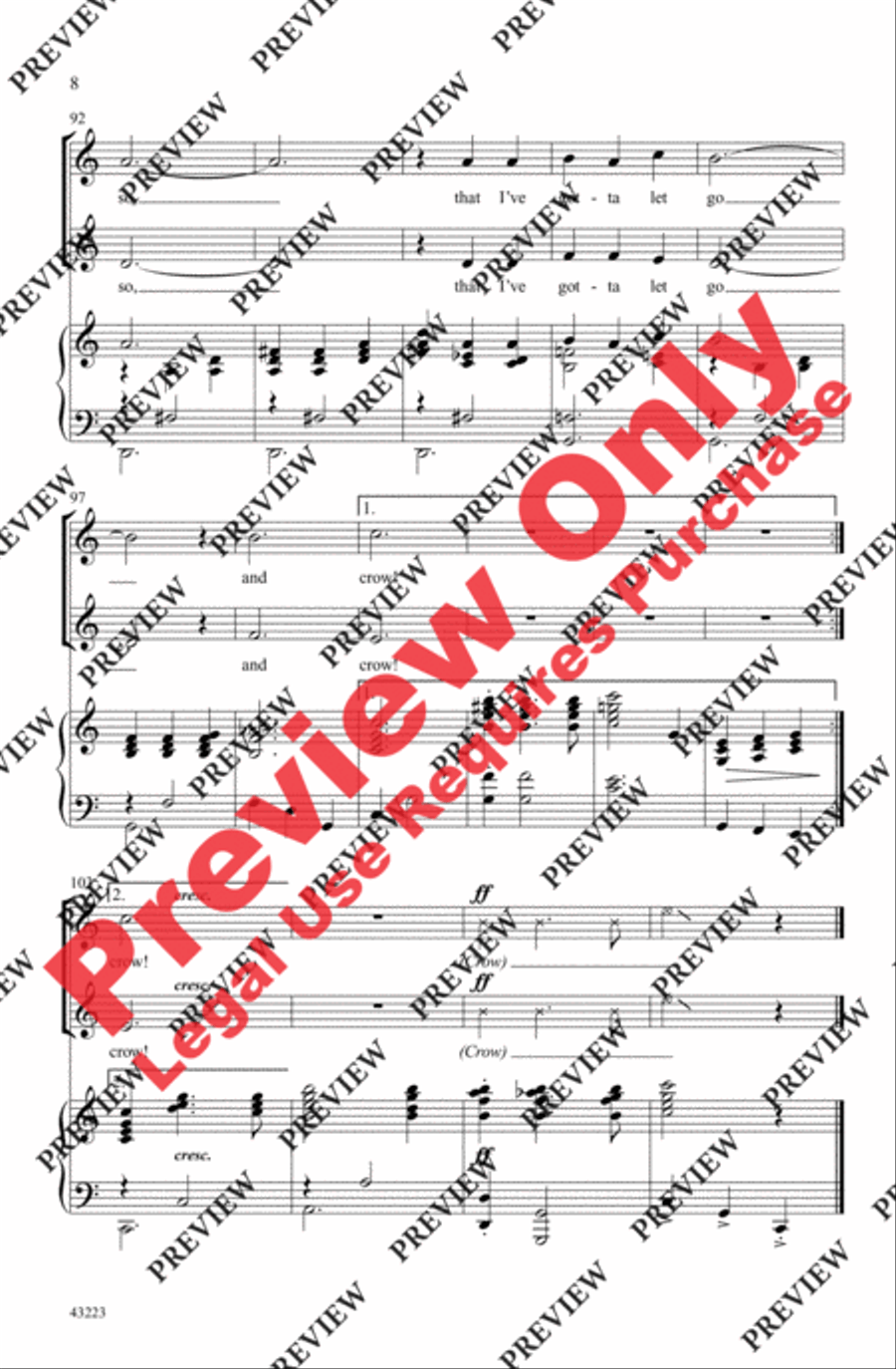 I've Gotta Crow 2-Part scores gallery preview page 8