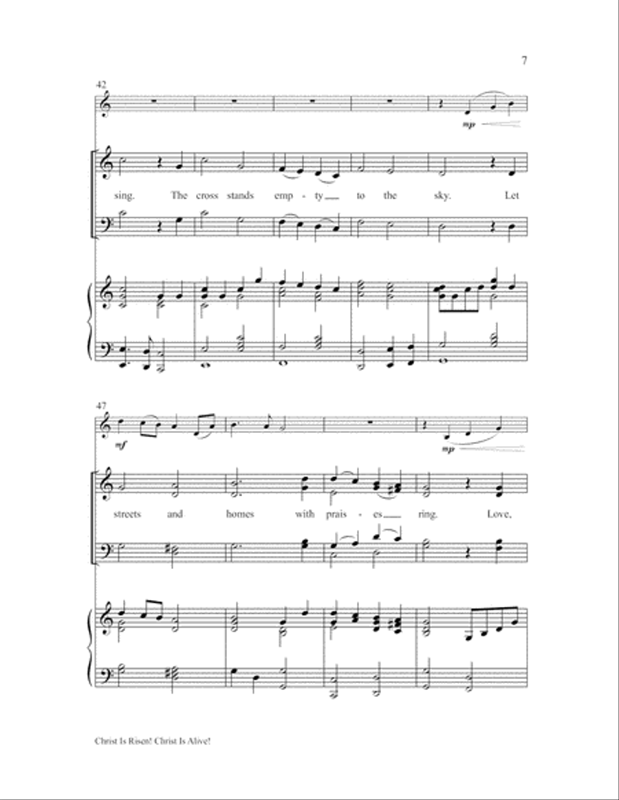 Christ Is Risen! Christ Is Alive! Choir scores gallery preview page 7