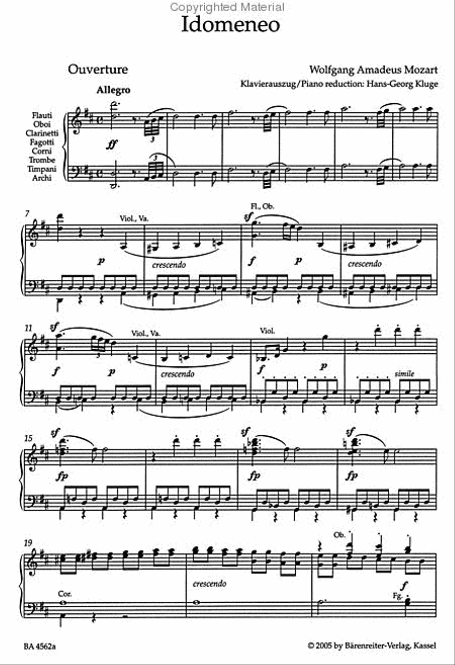 Idomeneo K. 366 Idomeneo K. 366 Mixed Choir scores gallery preview page 3
