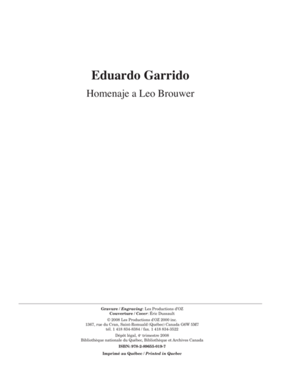 Homenaje a Leo Brouwer Classical Guitar scores gallery preview page 1