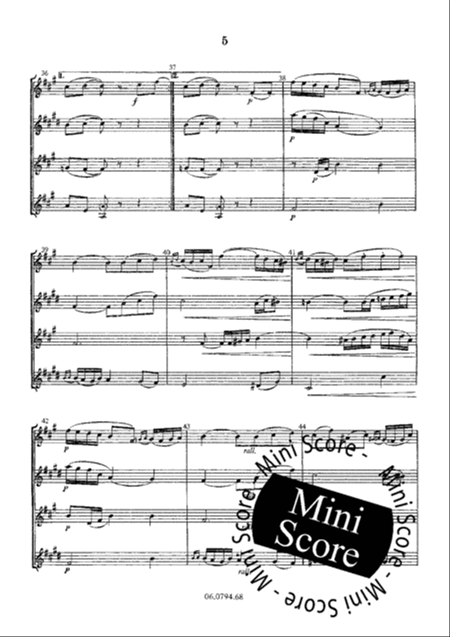 Three Minuets Three Minuets Saxophone Quartet scores gallery preview page 7