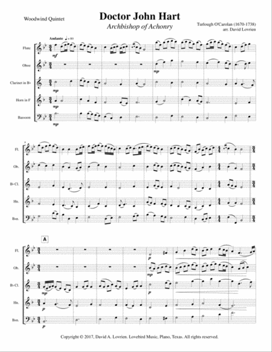 Doctor John Hart Woodwind Quintet scores gallery preview page 2