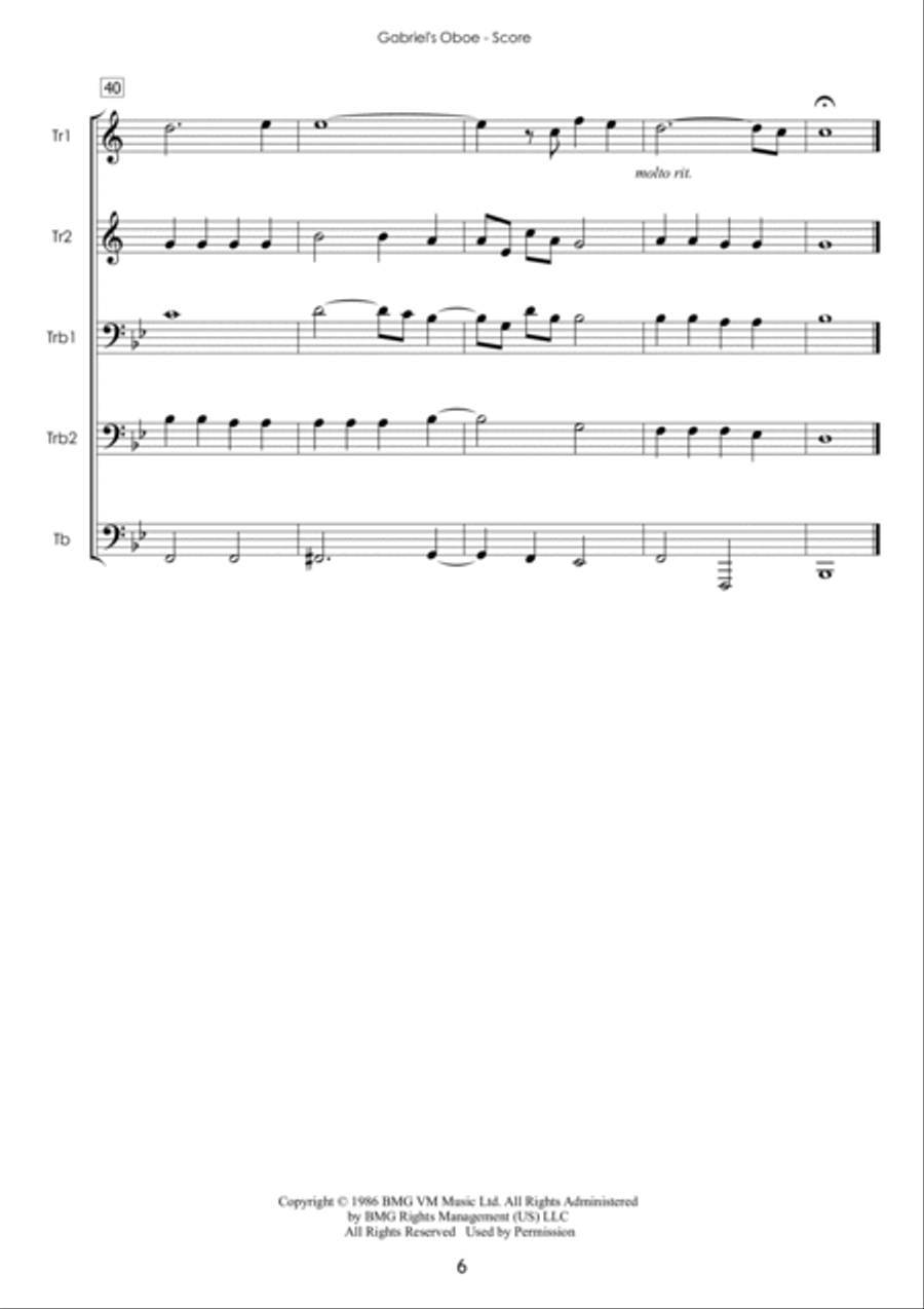 Gabriel's Oboe Gabriel's Oboe School and Community scores gallery preview page 6