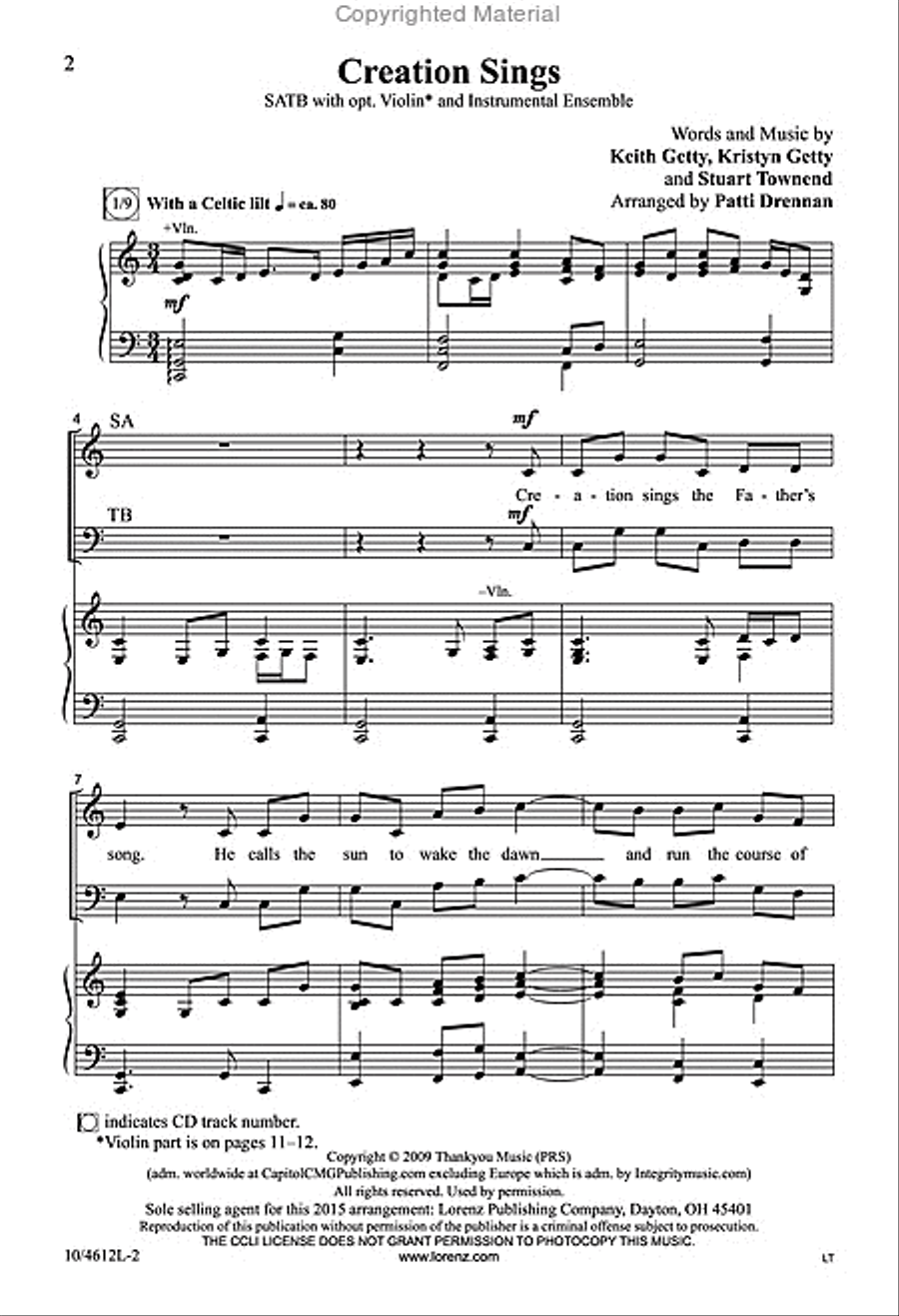 Creation Sings Creation Sings 4-Part scores gallery preview page 2