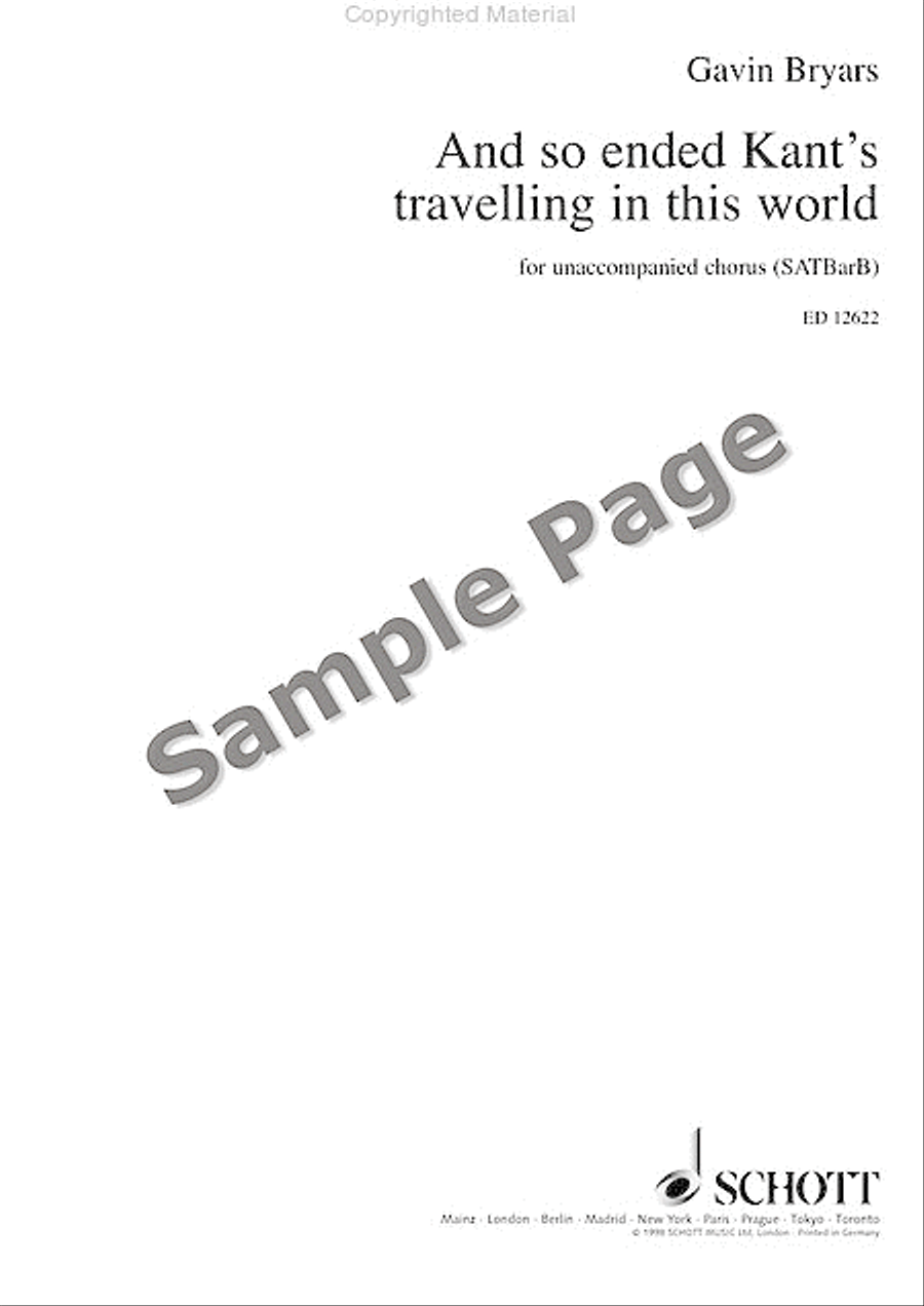 And So Ended Kant's Travelling in this World 4-Part scores gallery preview page 4